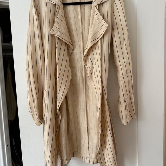 Italian Linen Lightweight Trench style Jacket - Picture 4 of 5
